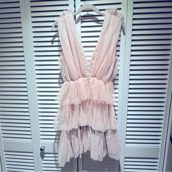 Pink layered tulle dress - Picture 3 of 5